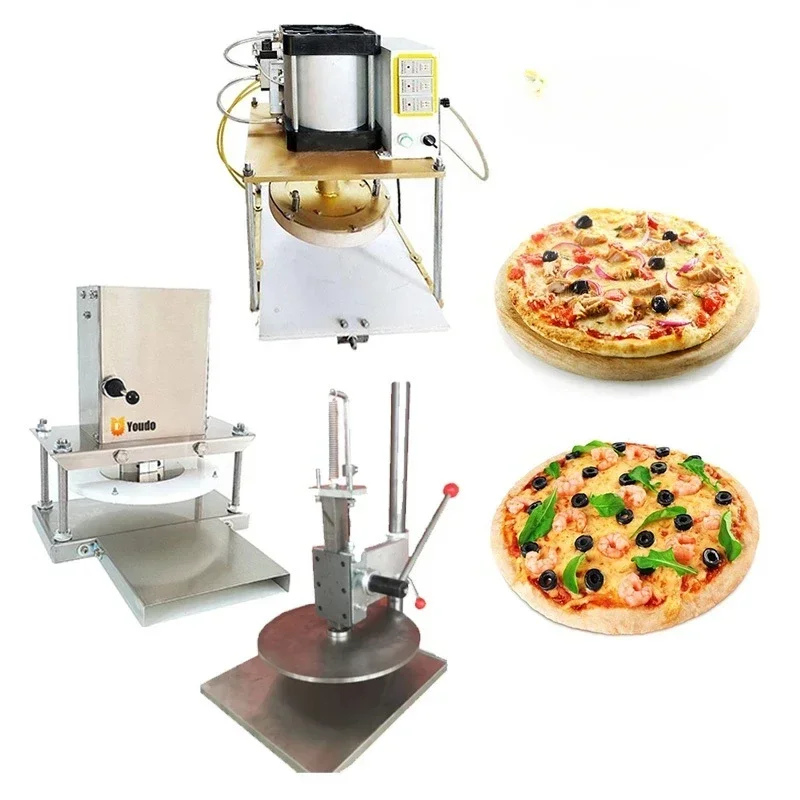 Hot Sell Commercial 20 22 24 25 30 32 33 36 Cm Manual Hydraulic Pizza Dough Press Machine for Pizza Restaurant Home Use Roller