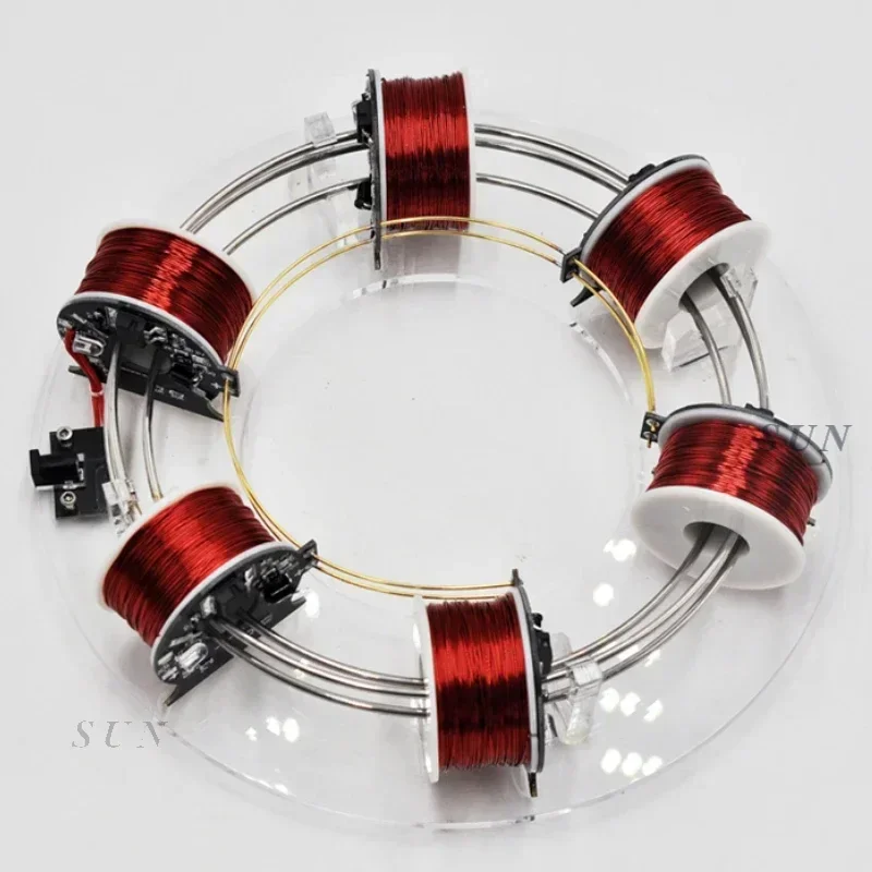 accelerator cyclotron for scientific experimental equipment physic game teaching homemade electromagnetic ring AIDS model