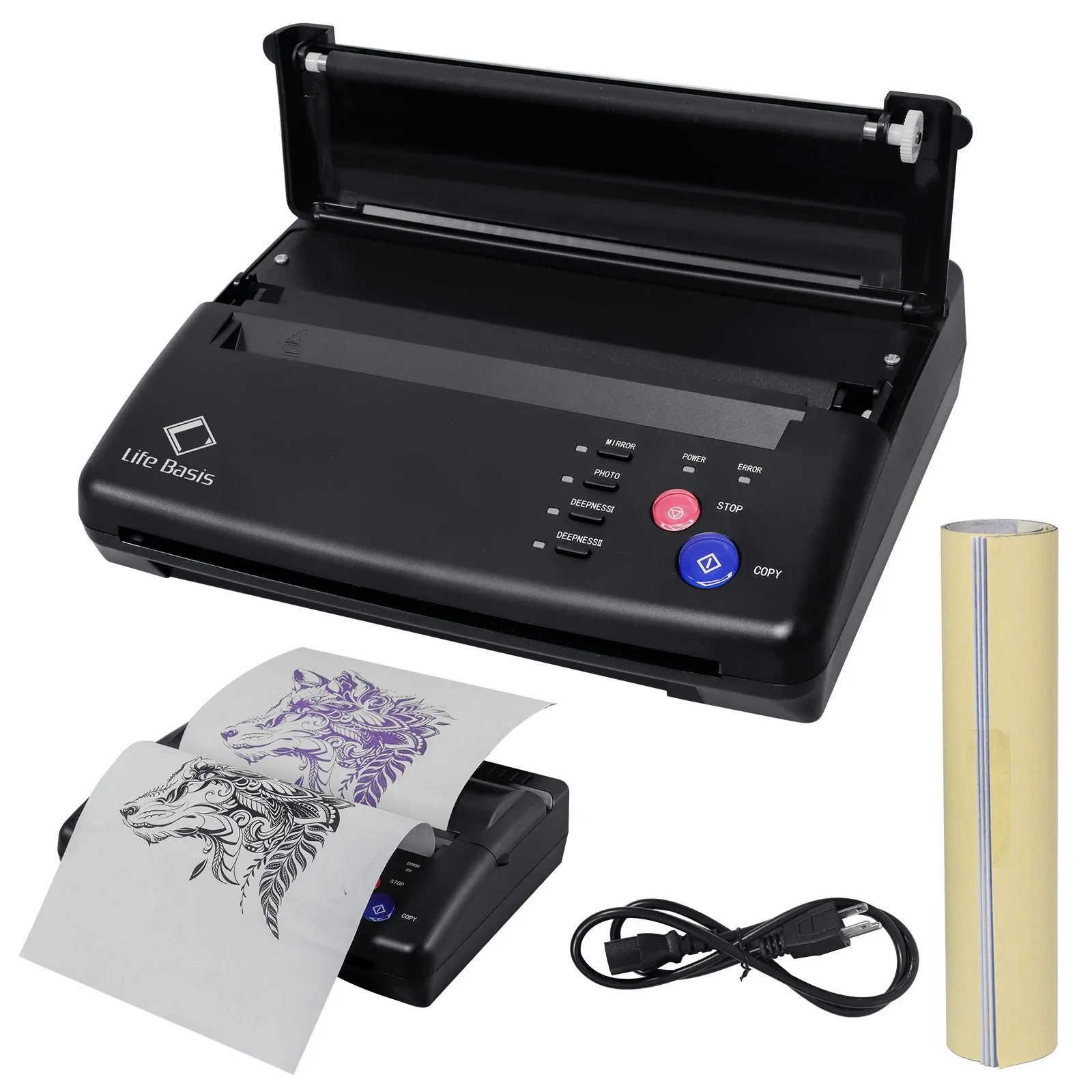 Tattoo Top Quality Tattoo Stencil Transfer Machine Black Thermal Copier Maker For Transfer Paper