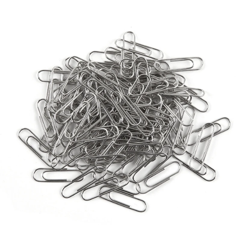 Nickel-Plated Paper Clip Back-Type Buckle Back-Line Needle Clip Paper Clips File Paper Office Supply Paper Clip