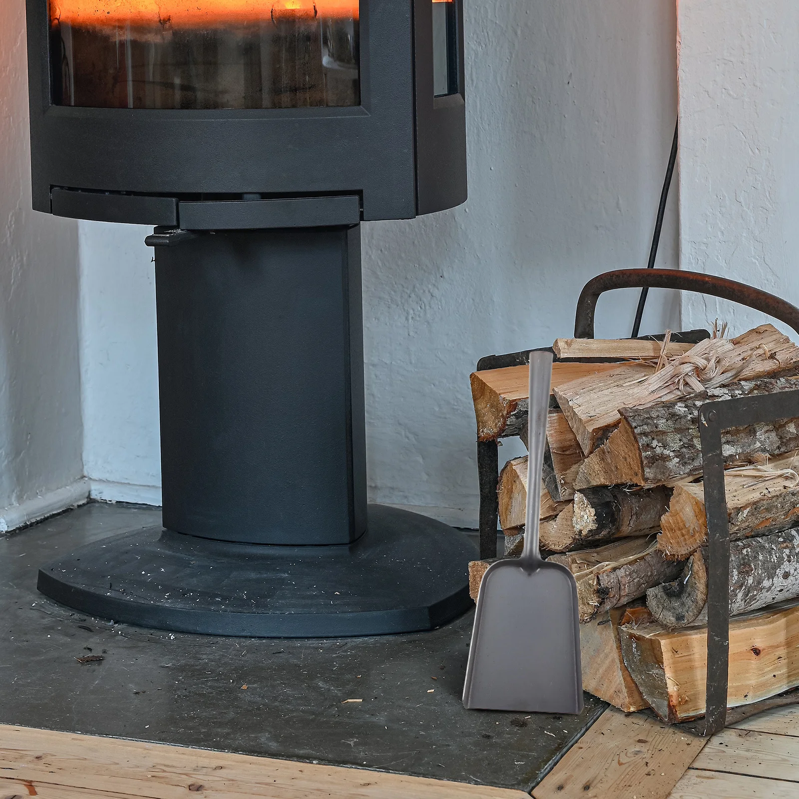 الموقد مجرفة معدنية الرماد مغرفة الثقيلة فائدة المطبخ مجرفة الفحم لموقد حفرة النار شواء تنظيف الفحم