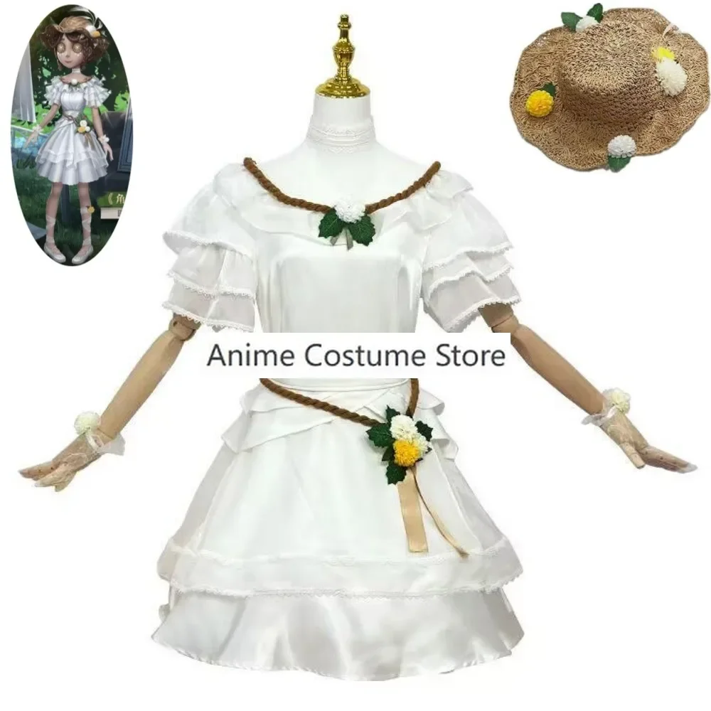 

Game Identity ⅴ Emma Woods Gardener Cosplay Costume Hat Anime Waiting For Up In The Wind Blows Lolita Uniform Hallowen Suit