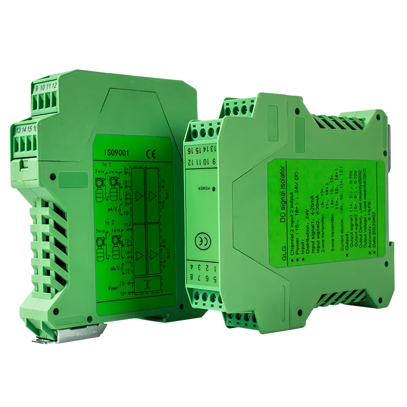 Signal Isolator Current Transmitter 2 In 2 Out Channel 4-20mA 0-10V 0-5V Converter Isolator Analog Signal Isolator