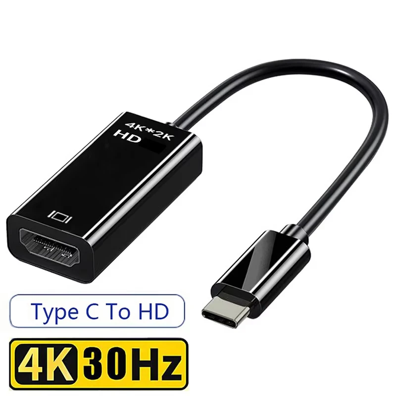 Type C HDTV Cable Adapter HDMI-compatible USB C Converter 4K 60Hz For MacBook Pro Air iPad Pro Xiaomi Huawei PC Laptops Tablet