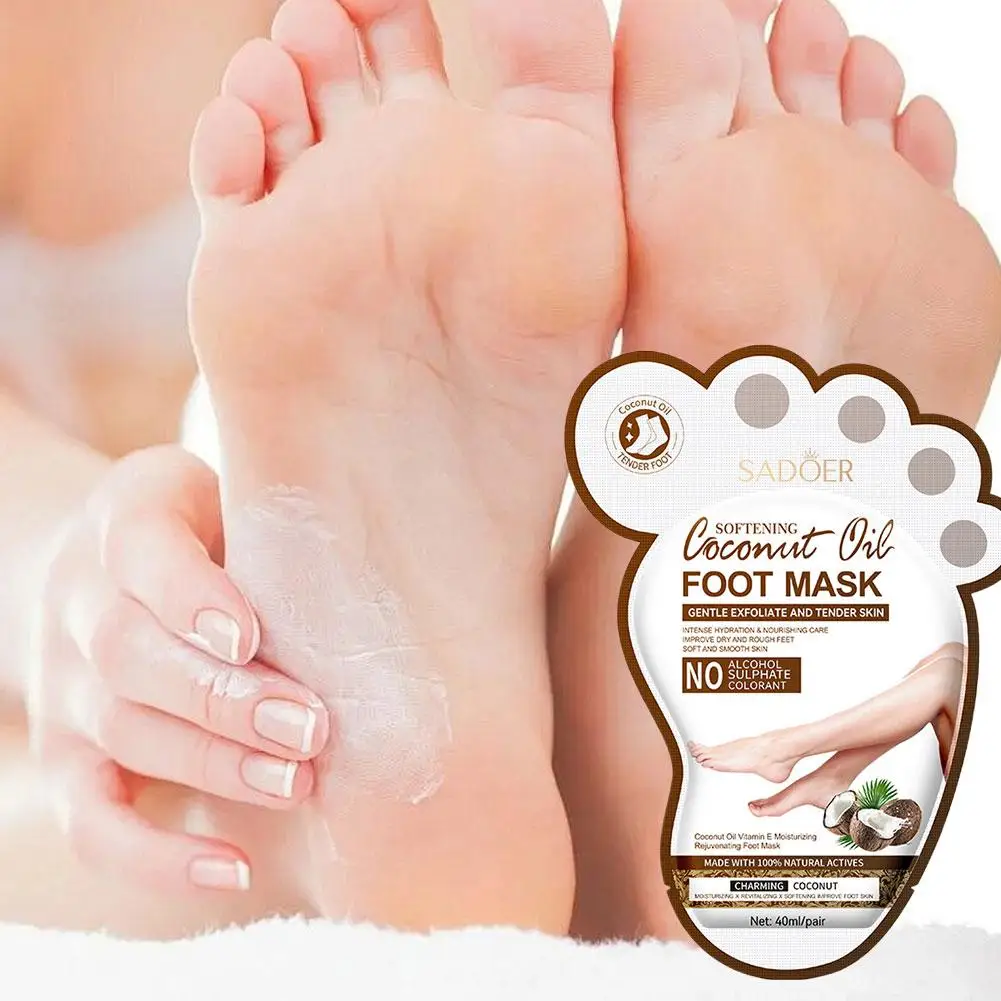 Exfoliating Vitamin E Foot Mask Remove Dead Skin Foot Peel Mask Socks for Dry Rough Anti Cracked Moisturizing Foot Care X8O0