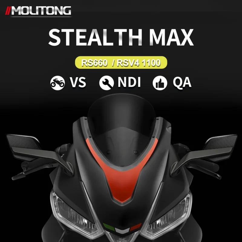 RS660 Rearview Mirror Aprilia RSV4 1100 2021 RS660 2020-2024 Stealth Sport Winglet Mirror Kits Adjustable Stealth Mirrors
