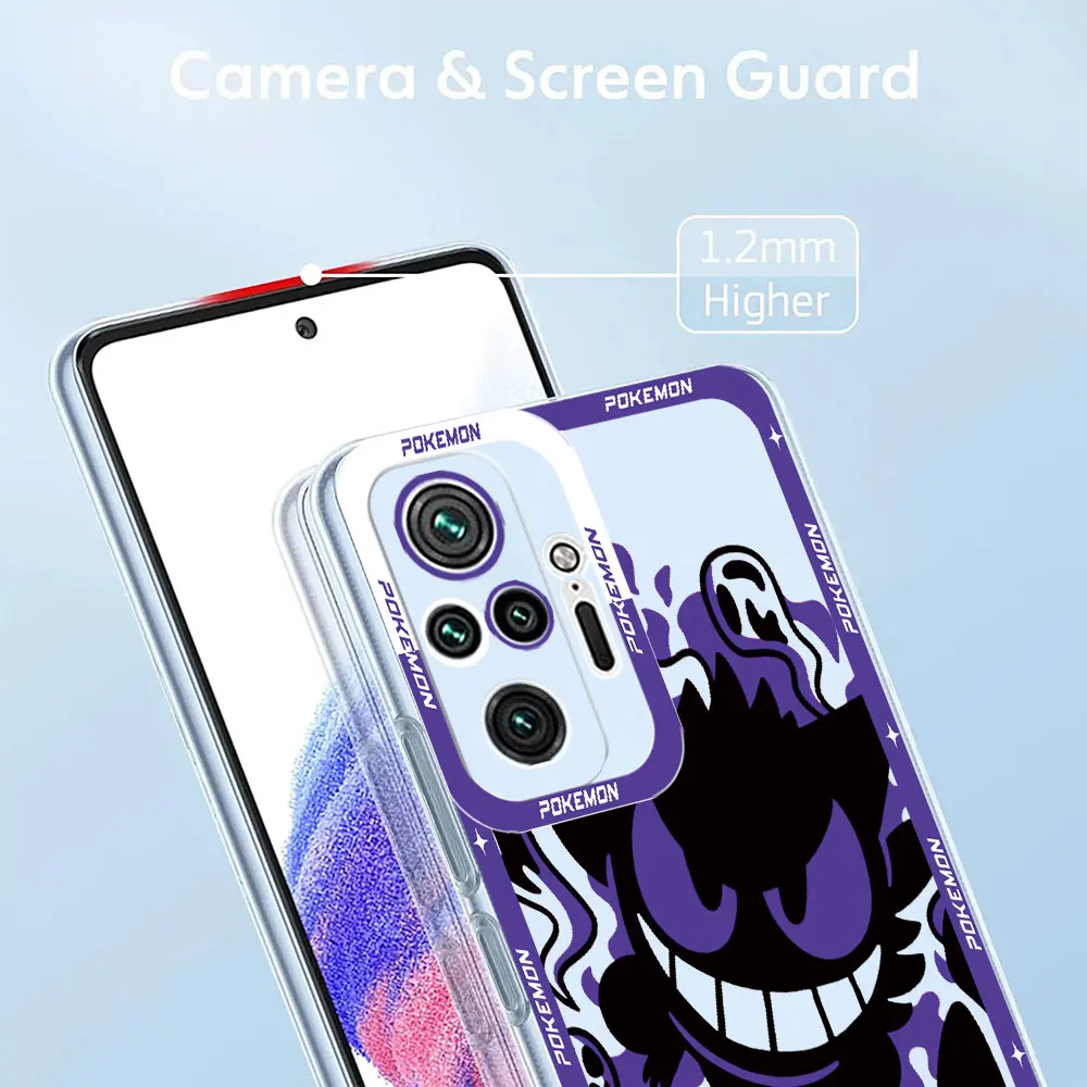 Case For Xiaomi Redmi Note 11 12 Pro 10 Lite 9S 12S 11S 10S Poco X3 NFC 11T Angel Eye Shell TPU Phone Cover Pokemon Gengar Cool image 4
