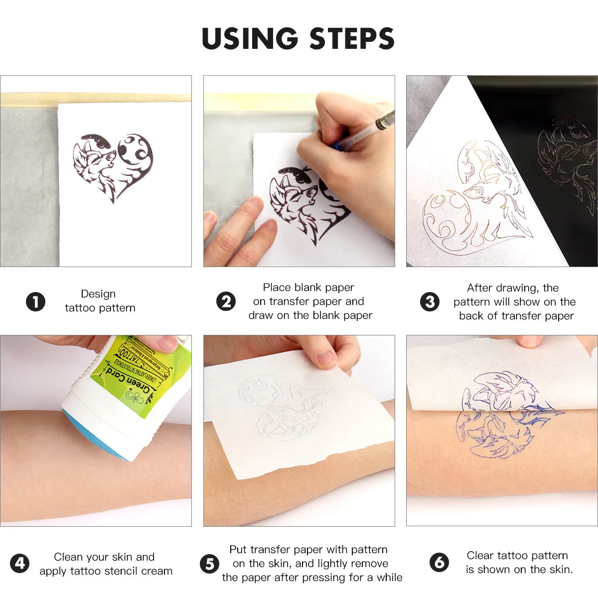 10Pcs Tattoo Stencil Transfer Paper A4 Size 4-Layer Carbon Thermal Copier Paper Suitable for Dot Matrix Printer Stencil Transfer