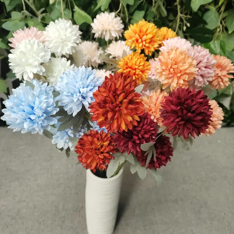 3-pronged Ball Artificial Azalea Wedding Decoration Material Scallion Ball Wedding Guide Flower Table Tennis Ball Chrysanthemum