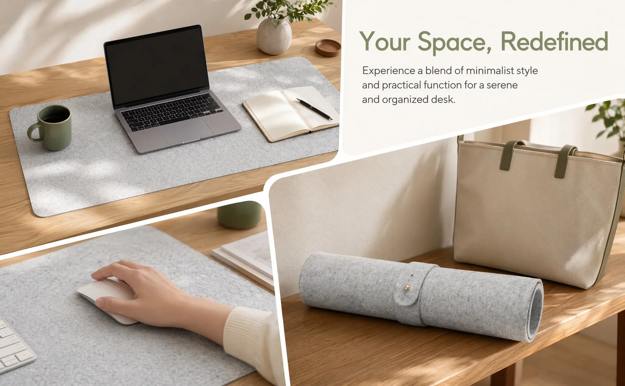 Large Desk Mat Size Non- Felt Provides Scratch Soft Comfortable Office Home Study Dining
