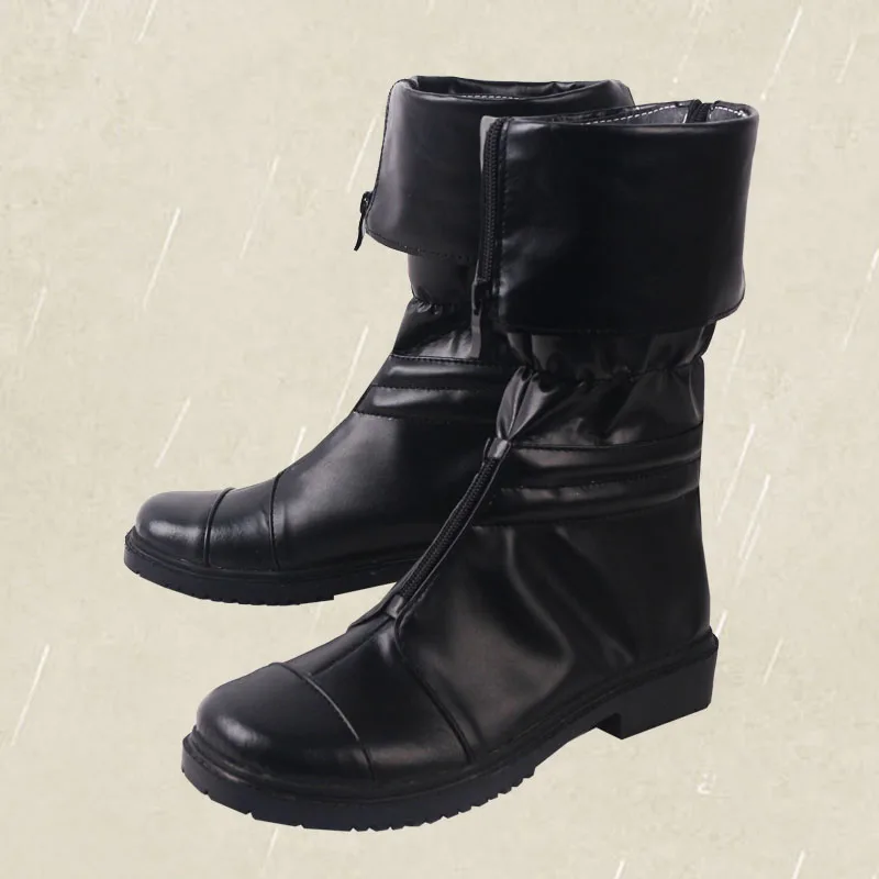 Final Fantasy VII FF7 Remake Cloud Strife Strój Cosplay Buty Czarne Ręcznie Robione Buty ze Sztucznej Skóry