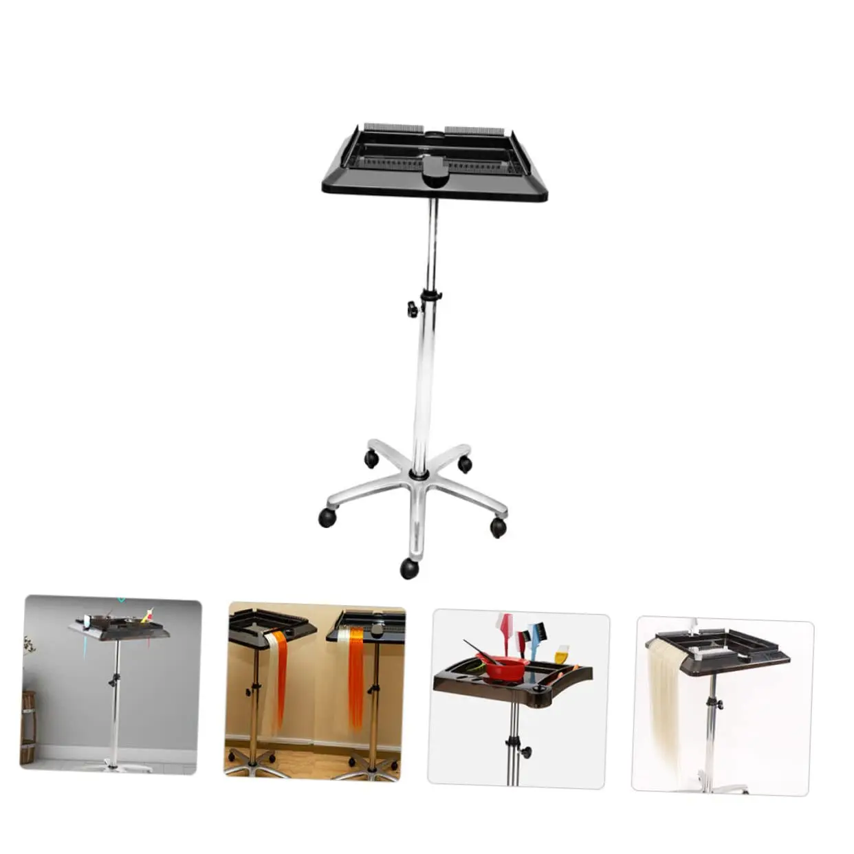 1PC Professional Wig Stand Cart with Wheels: The Ultimate Salon Organizer thumbnail