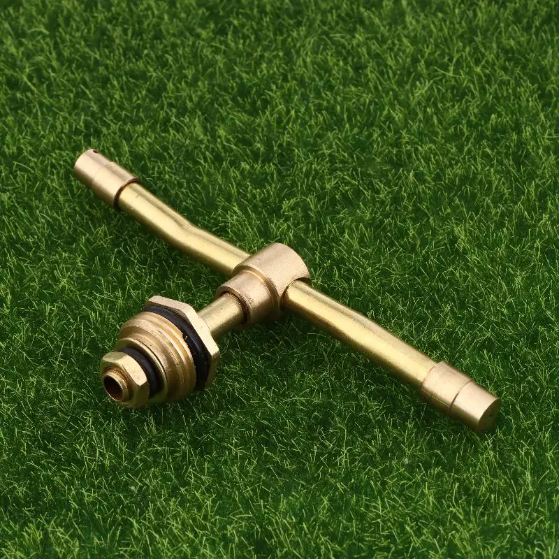 Wholesale 2 Arm Rotating Brass Nozzle Automatic Rotating Sprinkler Garden Agriculture Lawn Irrigation Watering Nozzle Spray