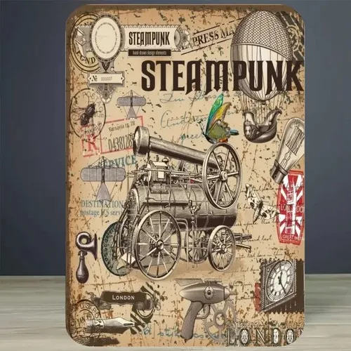 Steampunk London Novelty Vintage Metal Sign ;  Wall Art