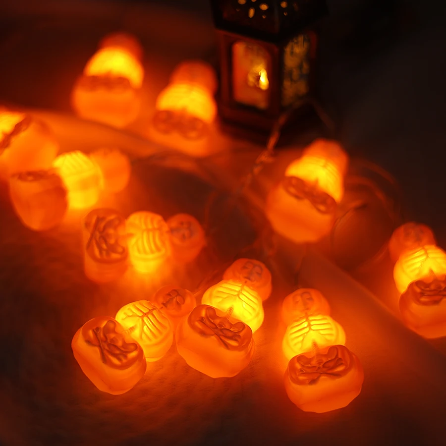 Cross border Amazon Halloween Light String Scene Layout LED Skull Light String Outdoor Festival Decoration LED Lights