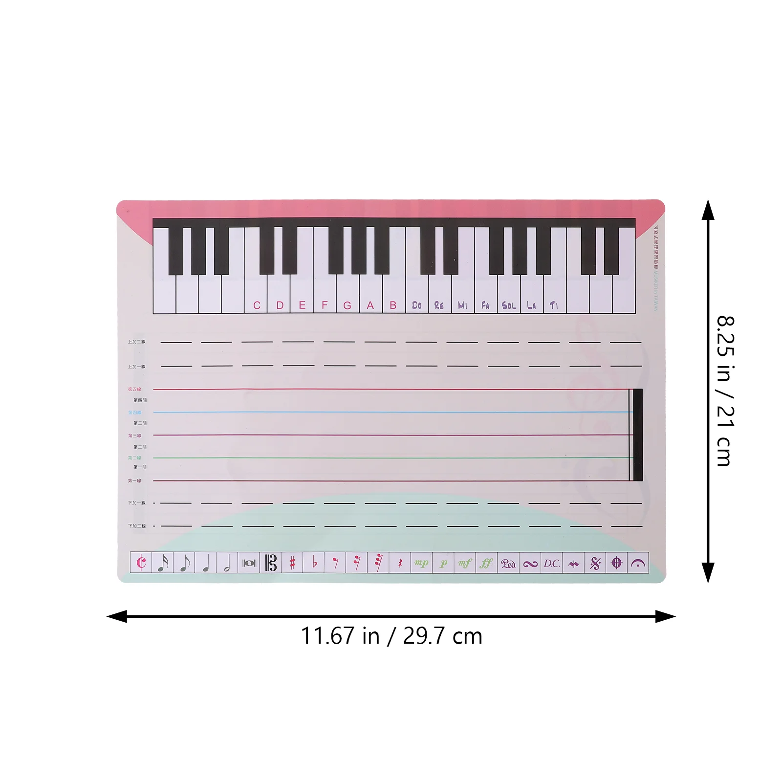 Portable Piano Keyboard Staff Whiteboard Musical Note Teaching Magnetic Stickers