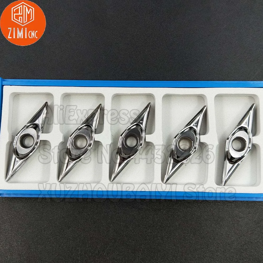 10pcs VXGT250606-MKD VXGT250606 MKD VXGT 250606 Carbide Inserts Tools Cutter wood Lathe Blade Special blade for woodworking