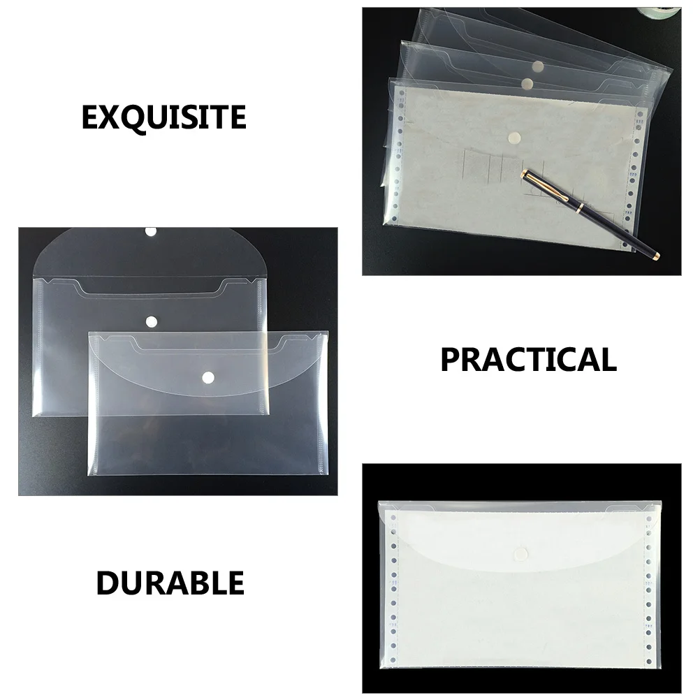 

20 шт., сумка-органайзер для чеков из полипропилена, многофункциональная папка для документов, купюр, счетов, бумажный органайзер