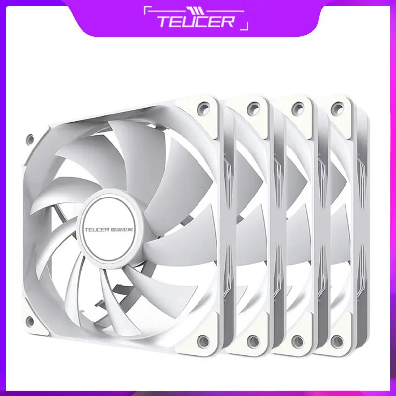 

TEUCER PC Computer Case Fan PWM 4 Pin 120mm Silent 12CM Fan CPU Cooler Cooling Fan Cooling Radiator Fan 12V Adjust Fan Speed