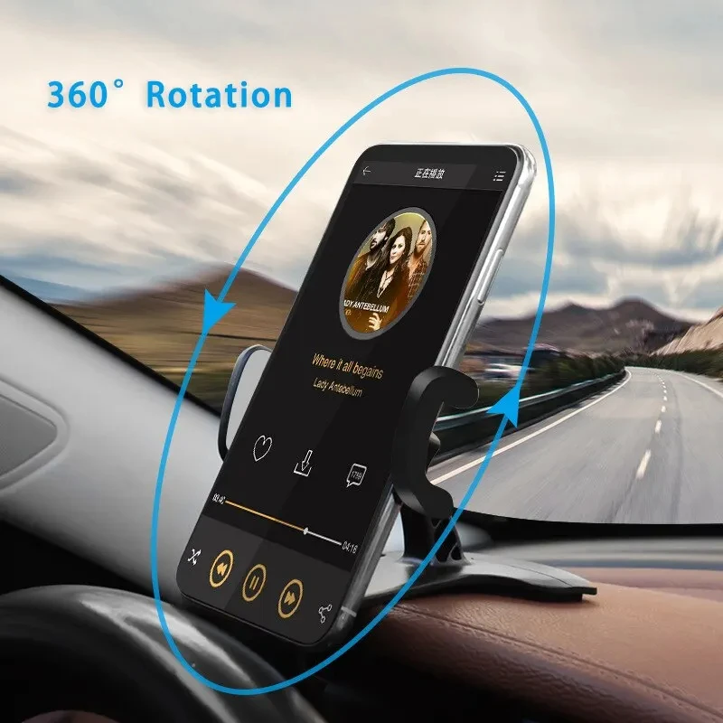 360 Degrees Adjustable Car Dashboard Phone Holder GPS Stand Car Clip Mount Sun Visor Bracket Car Rear View Mirror Support