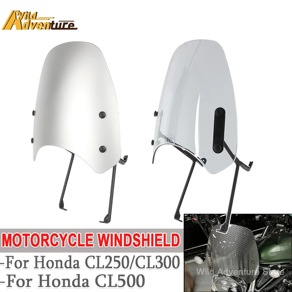 

Для Honda CL250 CL300 CL500 CL 250 CL 300 500 лобовое стекло мотоцикла, дефлектор ветрового стекла, обтекатель ветрового стекла с держателем