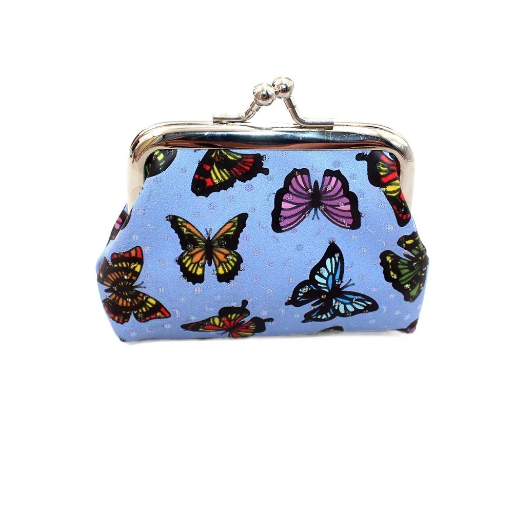 Storage Bag PU Leather Kiss Lock Wallet Polyester Waterproof Shell Clip Coin Purse Chinese Style Colorful Zero Wallet Work