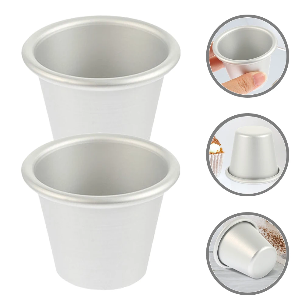 

2pcs Round Cake Mould Metal Baking Pudding Mould Round Dessert Cake Baking Tools
