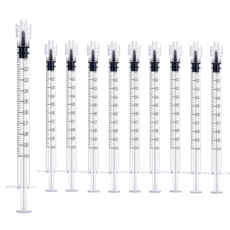 20/50/100 Unidades de Jeringas Luer Lock Estériles de 1ml/1cc, Herramientas de Muestreo de Laboratorio, Dispensador de Pegamento para Pruebas Científicas, Herramientas para Alimentar Mascotas