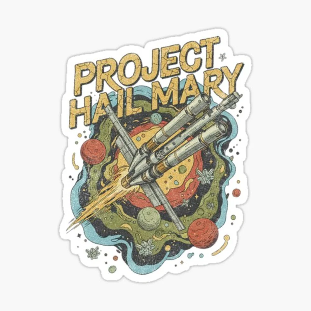 Rocky Alien Quotes Shirt, Project Hail Mary Funny Sci-Fi Meme Tee Sticker for Laptop Decor Bedroom Car Cute Cartoon Art Fashiona