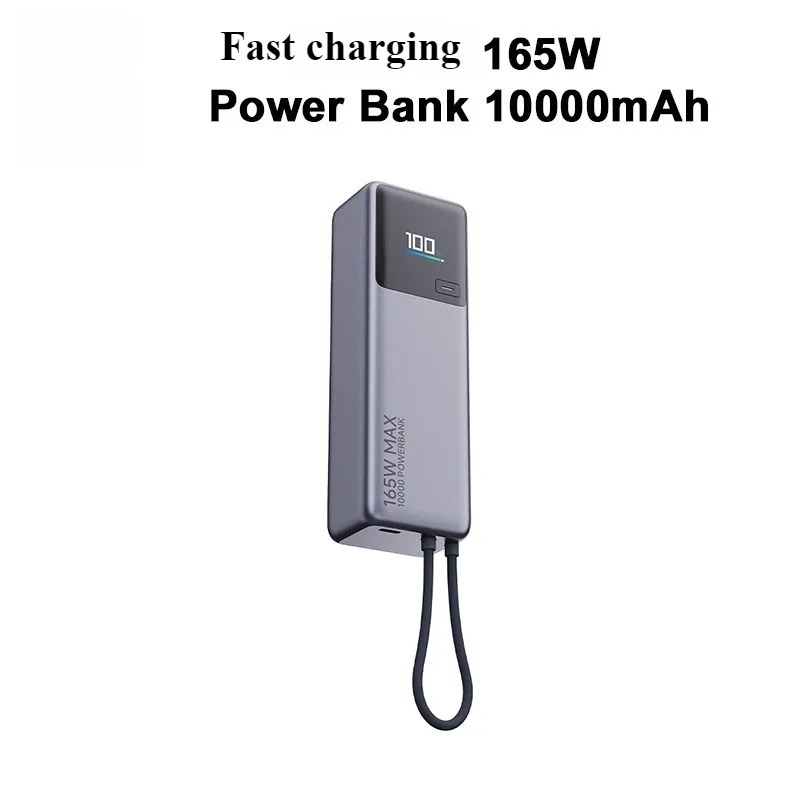 

Xiaomi 165W Power Bank 10000mah Integrated USB C Cable LED Display Portable Charger for Macbook IPhone 15 Xiaomi 14 Pro