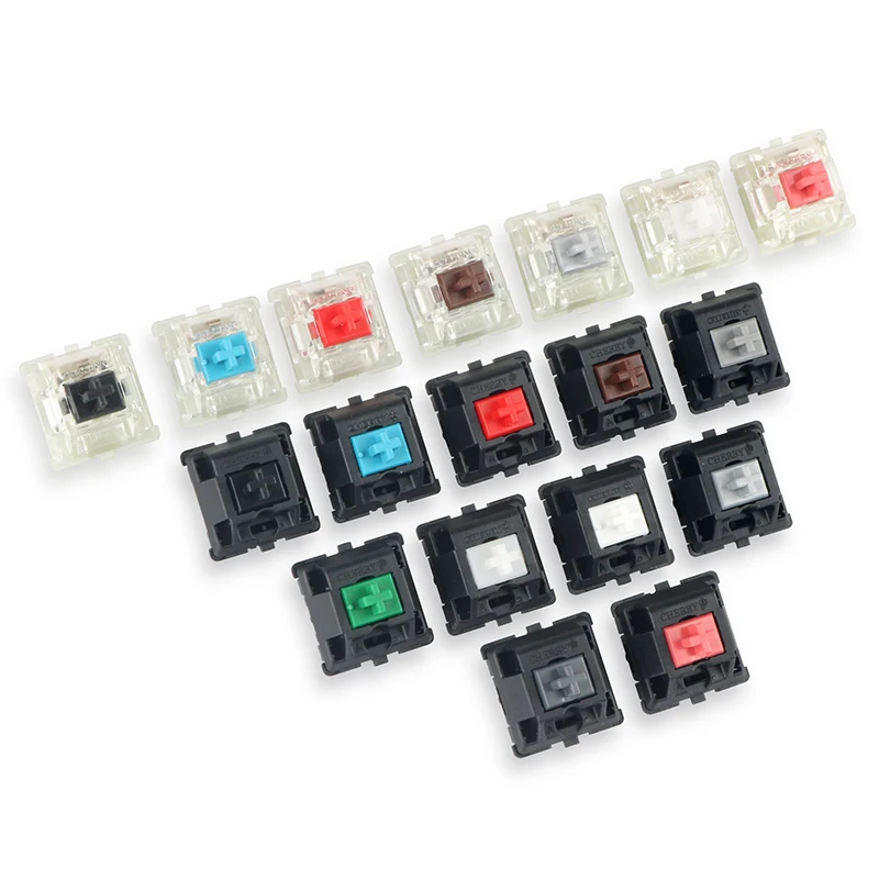 1pc For MX Switch Mechanical Keyboard Silver Pink MX Brown Blue Switch 3 Pin Cherry Bright For Mechanical Keyboard