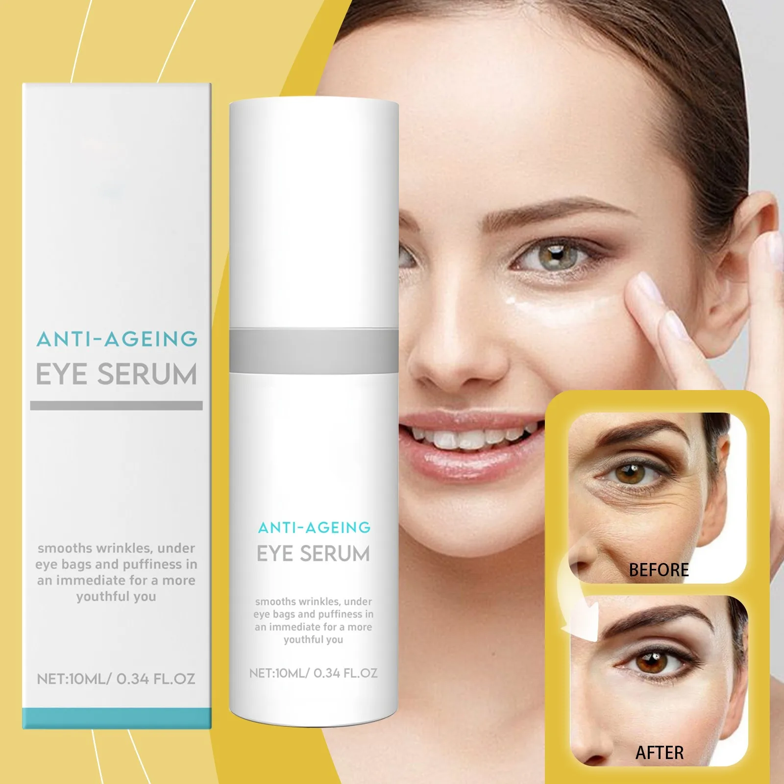 

Moisturizing Anti-wrinkle Firming Eye Serum To Reduce Fine Lines, Bags And Dark Circles Eye Cream 10ml Best Gifts For Female