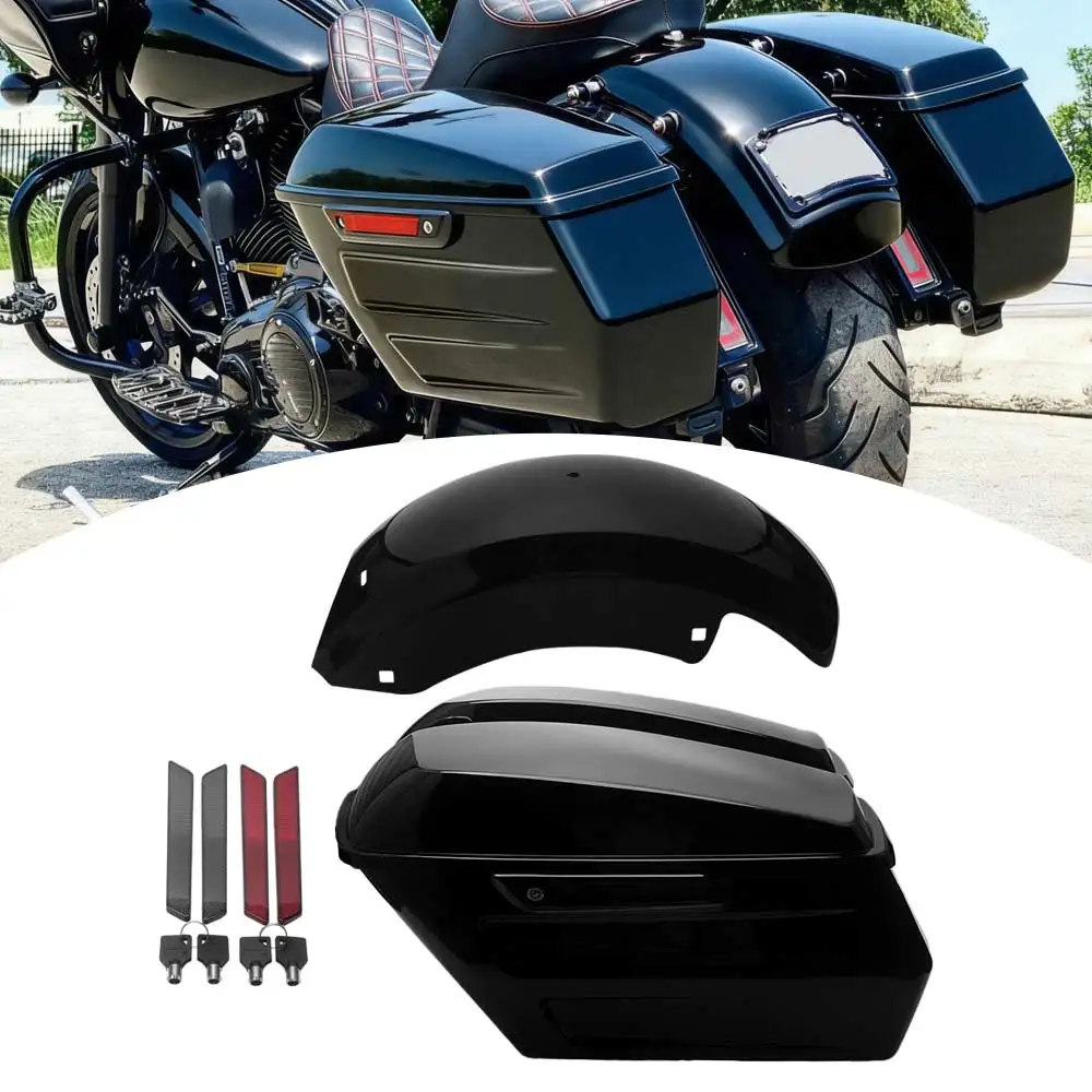 For Harley Touring Road King Electra Road Glide Ultra Limited Standard 2014-25 Hard Saddle Bags and Rear Fender Kits Motorcycle