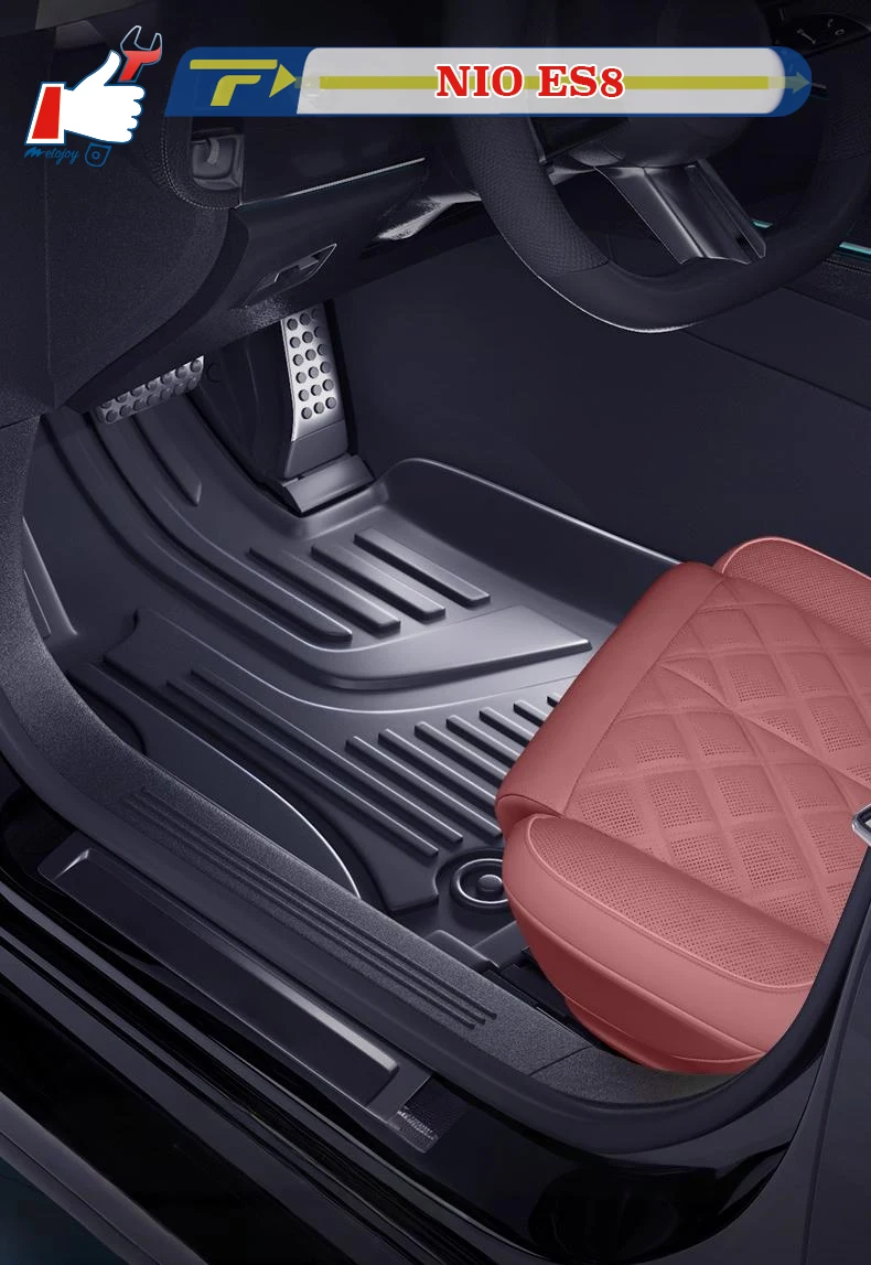 

Left-hand Drive Car Floor Mat For NIO ES8 2026 6 Seats Full-Surrounded Foot Mat Mat Floor Liner Floor Carpet Water-proof Mat