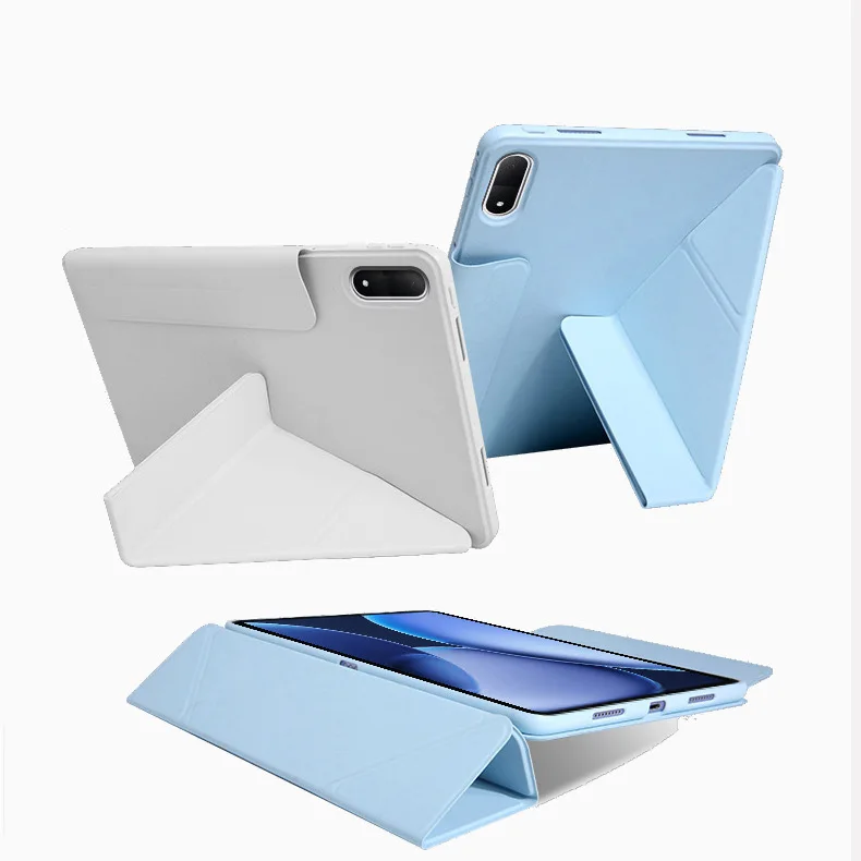 3+Y Fold Stand Case For Samsung Tab S11 S10 FE S8 S7 S6 Lite S9 A8 A9 A11 Plus 11 10.5 8.7 inch Case Leather Soft Cover