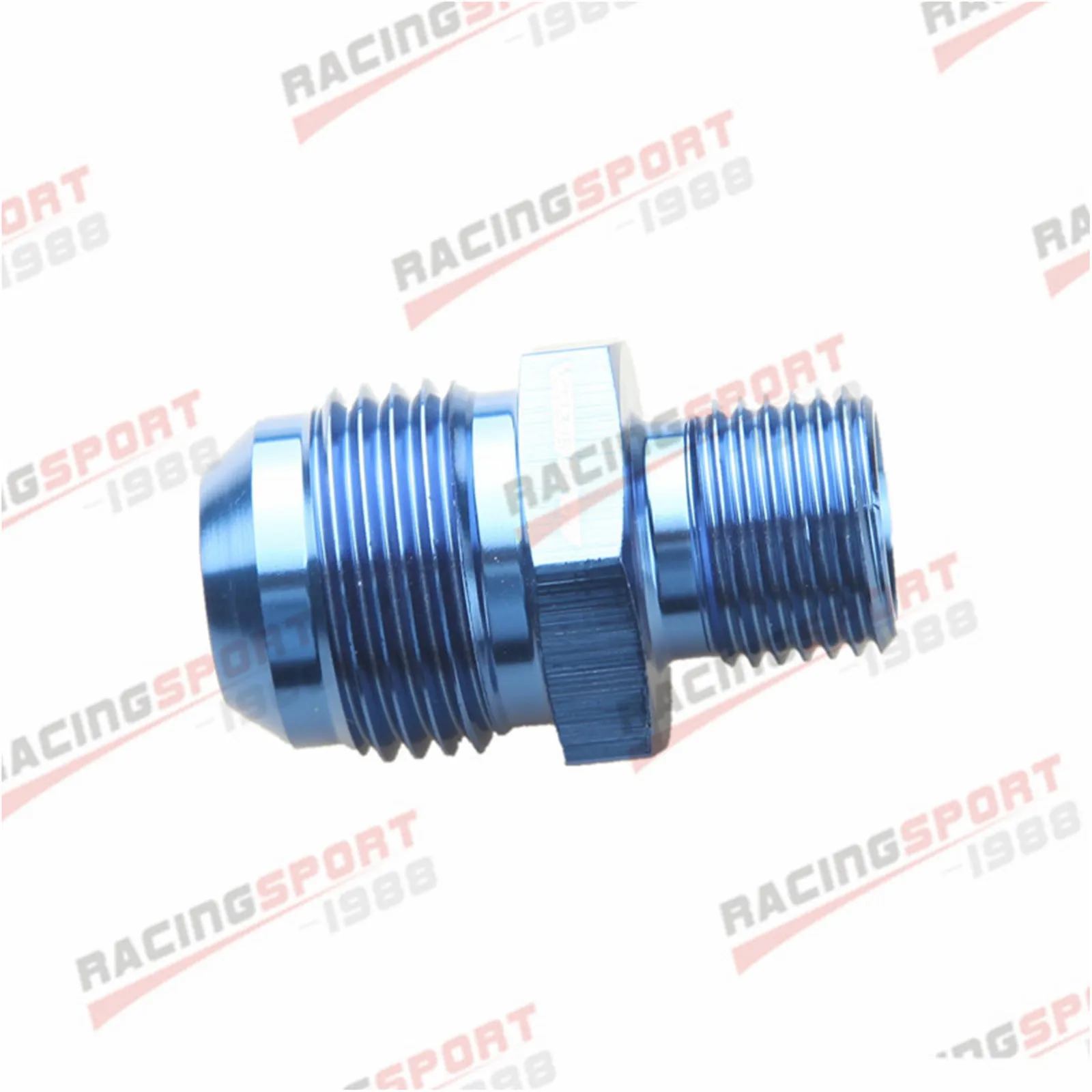 Aluminum AN10 AN-10 Male To M16x1.5 Metric Straight Fitting Adapter Black/Blue