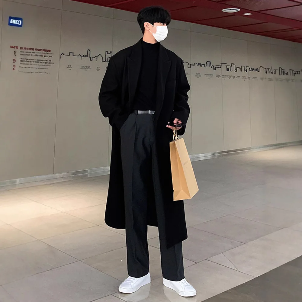 

Мужское демисезонное пальто-дафлкот из шерстяной смеси