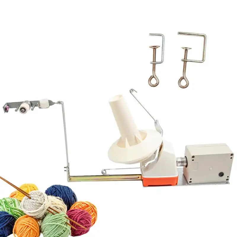 

Yarn Ball Winder Electric Tabletop Yarn Spinner with Adjustable Speed Crochet Accessories Set with Fixing Clips Yarn tools gift