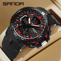 SANDA 3333 Luxury Student Electronic Watch Fashion Multi functional Waterproof LED Calendar Men's Electronic Watch