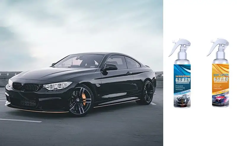 

Car Coating Agent Spray 2PC Invisible Car Clothing Maintenance Solution Care Cleaning Cleaning Set Car Tpu Color Changing film