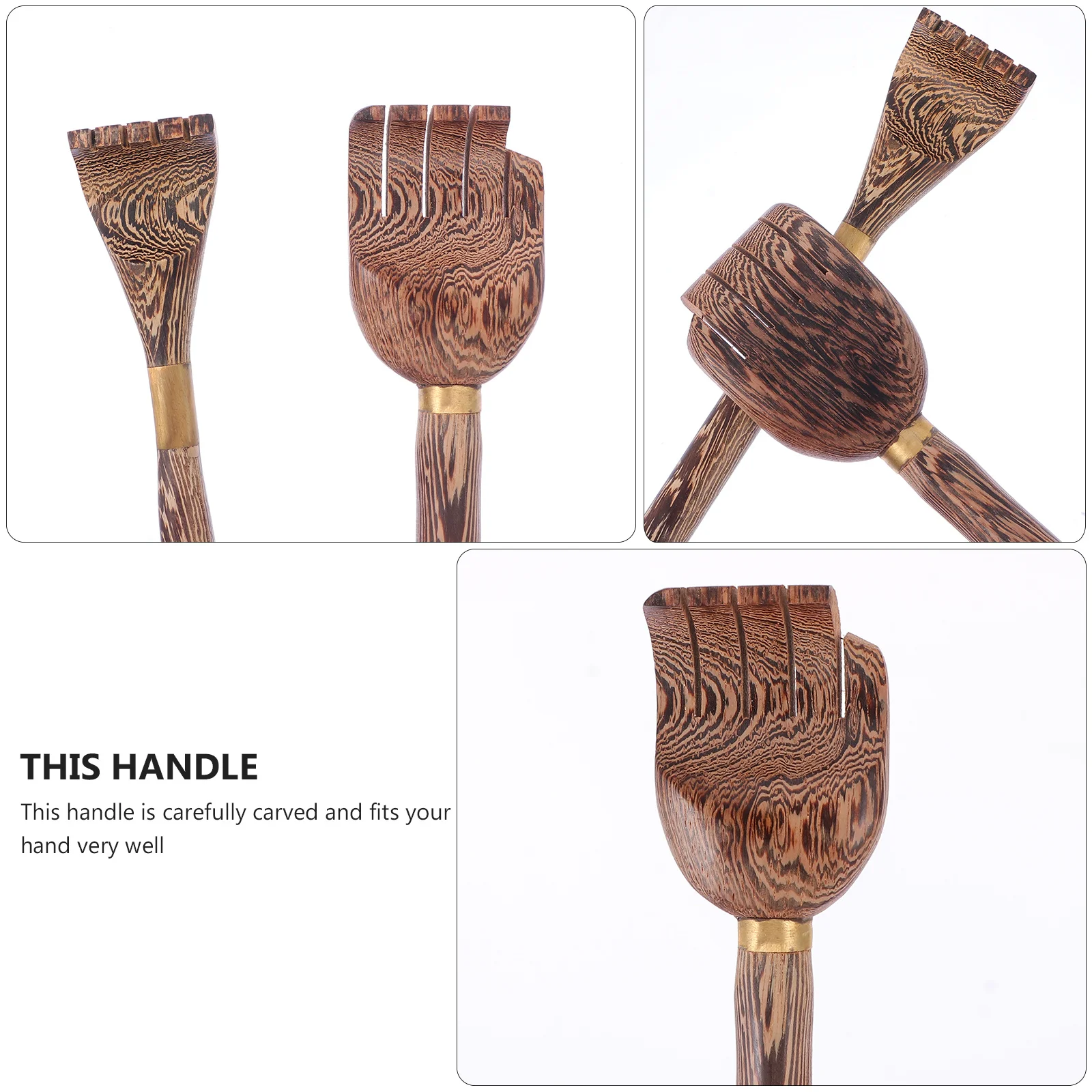 2Pcs Wooden Back Scratcher Exquisite Long Handle Itch-Relief Tool for Comfortable Use Back Scratcher Itch Scratch Tool
