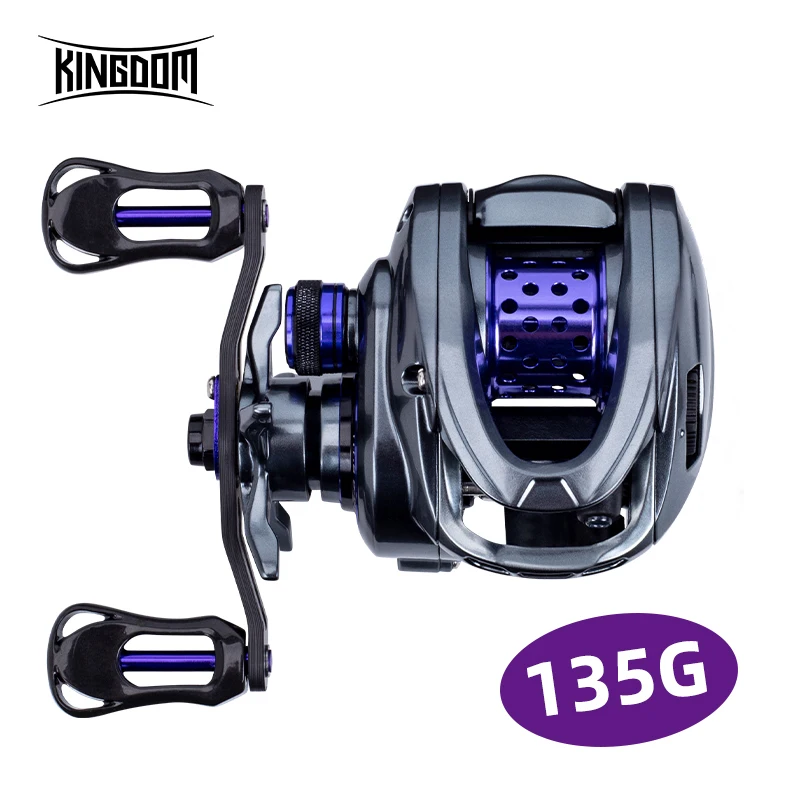 

2022 New KINGDOM Baitcasting Fishing Reel 135g 7.1:1 8.1:1 Drag Power 4kg Ultralight Long Distance Micro Reel Bait Cast Reels