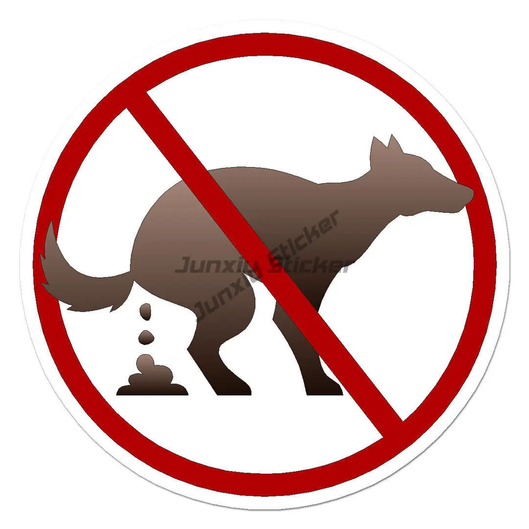 

No Dog Poop Vinyl Decal Sticker Scratch-Proof Sunscreen