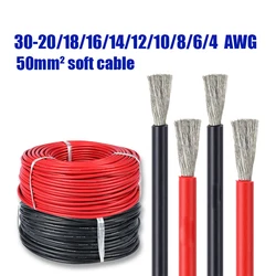 5m Heat Resistant Cable Flexible Electrical Silicone Wire 22 20 18 16 14 12 10 8 6 AWG for Li Battery Car Solar Panel Automotive