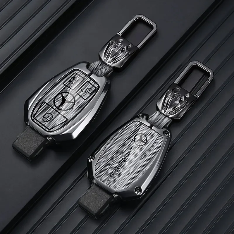 Wooden Grain Fashion Car Key Case Cover Shell KeyAccessories For Mercedes Benz A B C S Class AMG GLA CLA GLC W176 W221 W204 W205