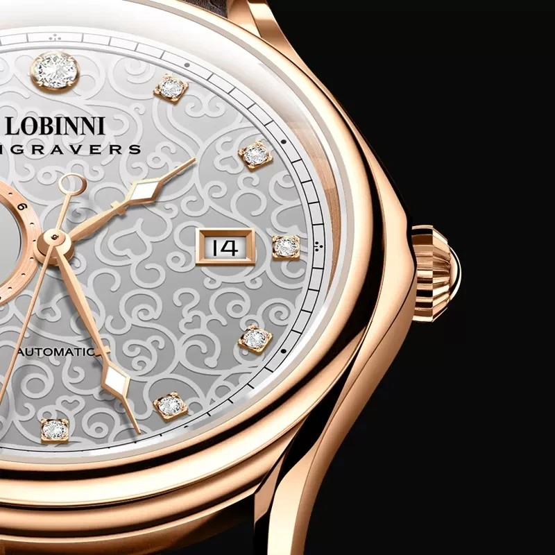 LOBINNI New Luxury Business Men Automatic Mechanical Watch MIYOTA Movement Sapphire Glass Waterproof 50M Wristwatch With Date