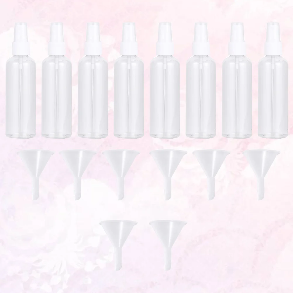 1 ensemble de flacons pulvérisateurs portables de 30 ml, flacons pulvérisateurs vides en plastique rechargeables, petits flacons pulvérisateurs de voyage avec entonnoirs pour parfum et maquillage