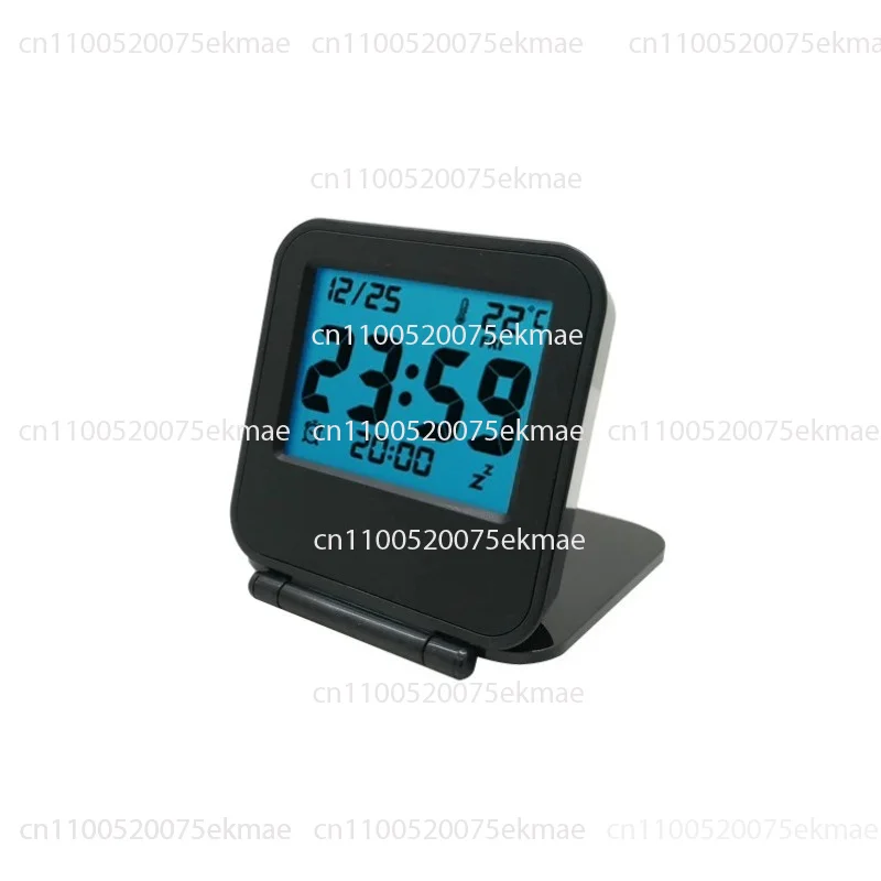 Digital Travel Alarm Clock Foldable Desktop LCD With Calendar Thermometer Battery Operated Ectronic Clock