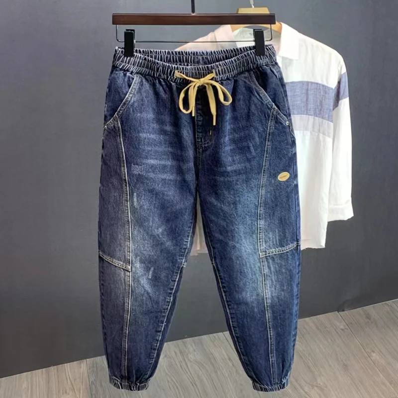 

Ретро рабочие брюки свободного кроя, повседневные, осенне-зимние, вельветовые, мужские, с эластичным поясом на шнурке, карго-джинсы