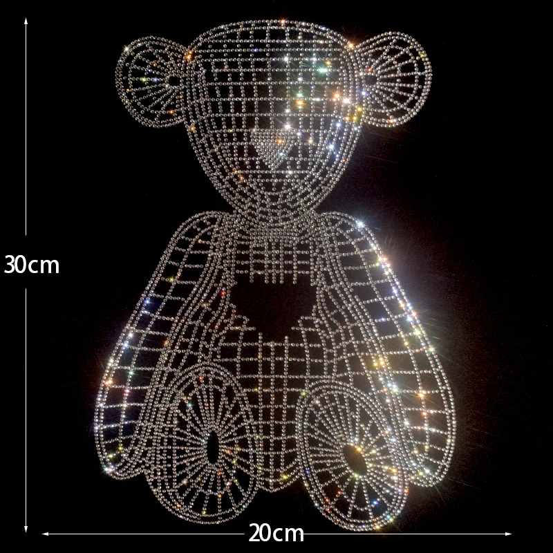 

Hot fashion hot rhinestone bear glitter sequins DIY clothes T-shirt decorative stickers Clothing Accessories